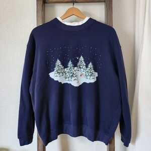 90's winter themed crewneck